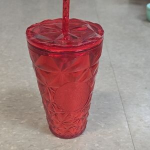 Starbucks Red Geometric Drinkware Tumbler